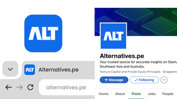 The ALT mark in use as an app icon, a browser tab and the LinkedIn profile picture