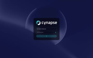 The Cynapse sign-in screen on a desktop browser